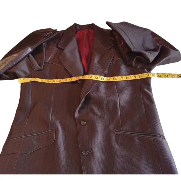 Alamo Made in Mexico Brown Western Rodeo Blazer Leather Accents Men Size 42R - Picture 13 of 16